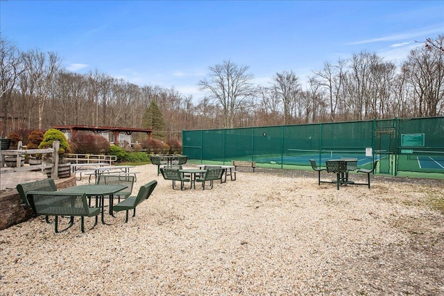 73 Big Bass Dr, Gouldsboro, PA 18424 - view of home's community with a tennis court and fence