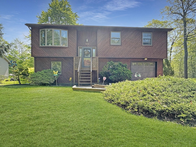 5119 Derby Rd, Tobyhanna, PA 18466 - raised ranch with an attached garage and a front yard