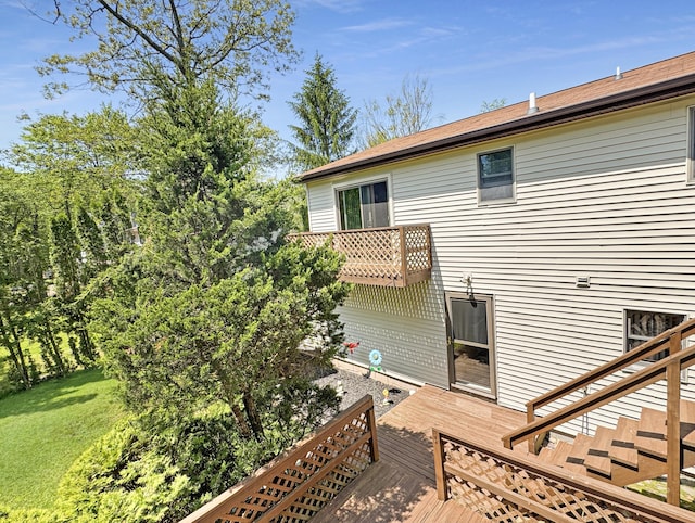 5119 Derby Rd, Tobyhanna, PA 18466 - rear view of house with a deck