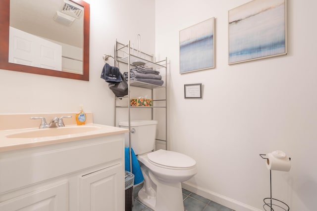 165 Stillwater Dr, Pocono Summit, PA 18346 - bathroom with toilet, tile patterned flooring, vanity, and baseboards