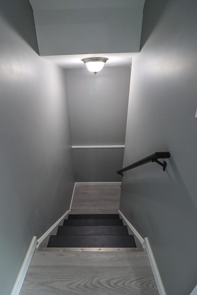 302 Leaf St, Tobyhanna, PA 18466 - staircase featuring wood finished floors