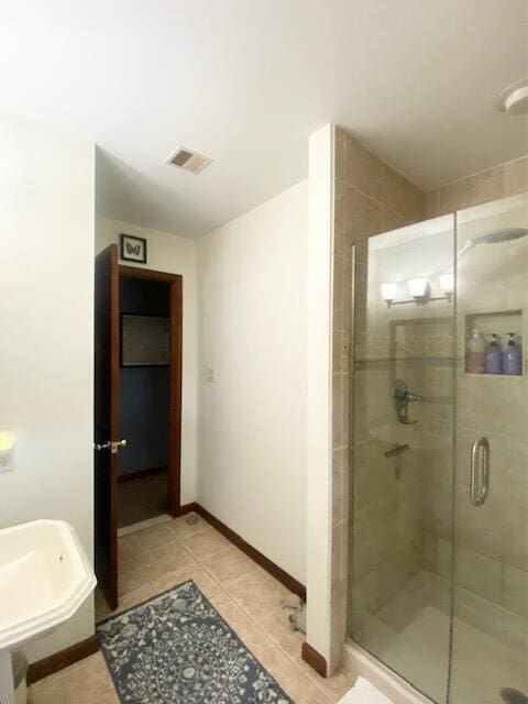 5132 Pocono Park Ln, Swiftwater, PA 18370 - full bath with a shower stall and tile patterned flooring