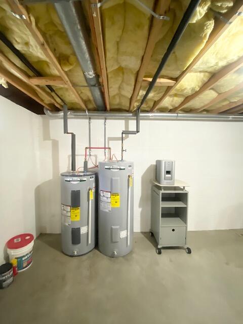 5132 Pocono Park Ln, Swiftwater, PA 18370 - utility room featuring electric water heater