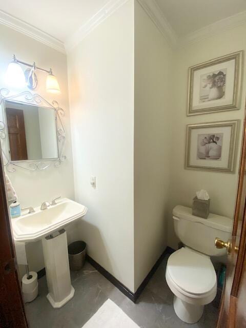 5132 Pocono Park Ln, Swiftwater, PA 18370 - bathroom featuring marble finish floors and crown molding