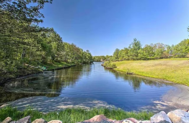 3312 Black Cherry Ct, Long Pond, PA 18334 - water view with a forest