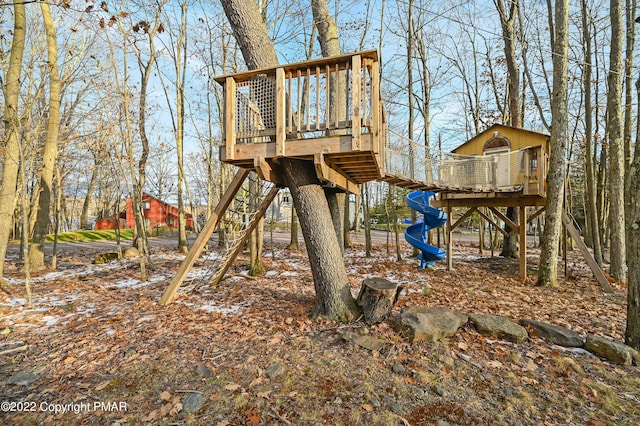 view of jungle gym