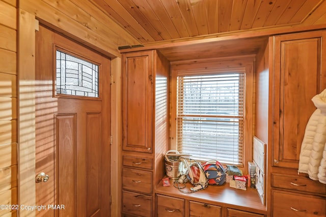 room details with wood ceiling