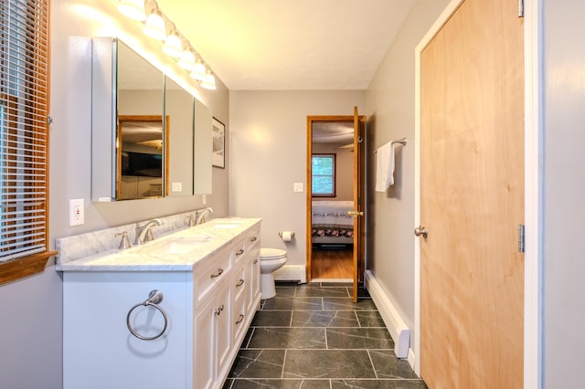 113 Larsen Ln, Cresco, PA 18326 - ensuite bathroom featuring double vanity and marble finish flooring