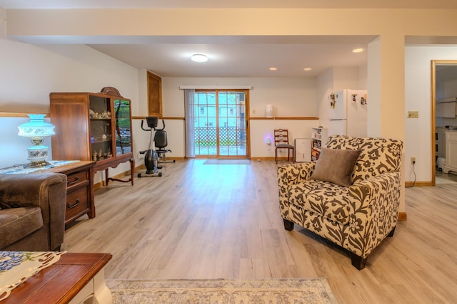 113 Larsen Ln, Cresco, PA 18326 - sitting room featuring light wood-style flooring and recessed lighting