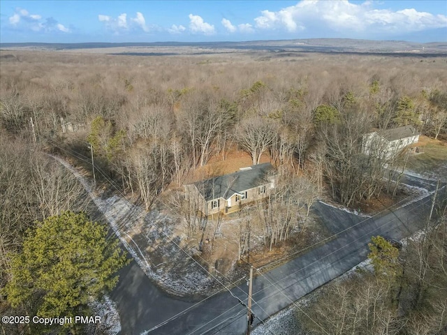 bird's eye view with a rural view