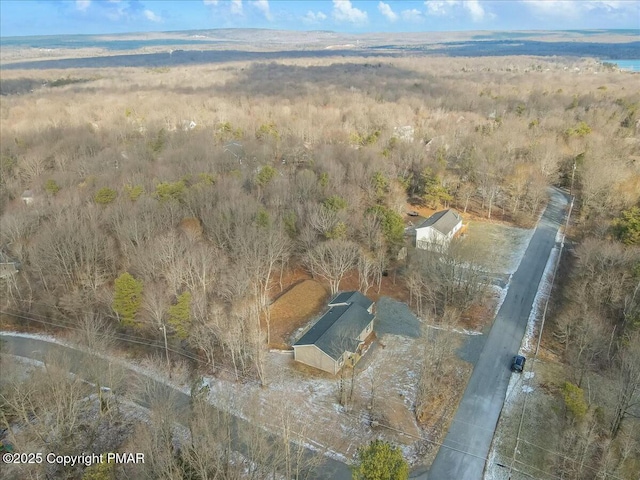 drone / aerial view with a rural view