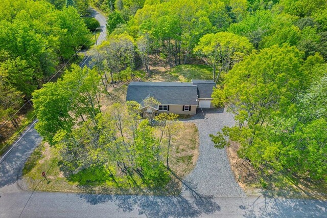 39 Berryman Ln, Albrightsville, PA 18210 - drone / aerial view of a heavily wooded area and a nearby body of water