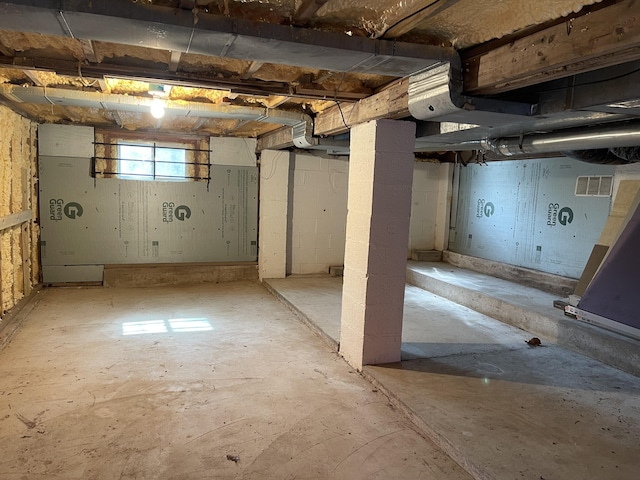 basement with visible vents