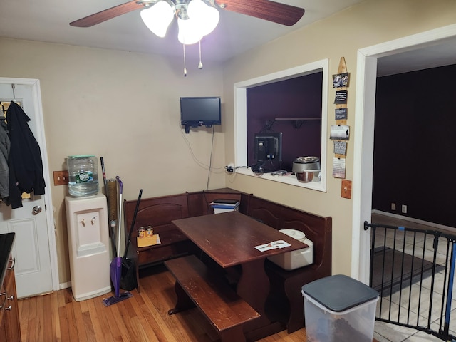 9081 Sherwood Dr, Kunkletown, PA 18058 - interior space featuring light wood-type flooring and a ceiling fan