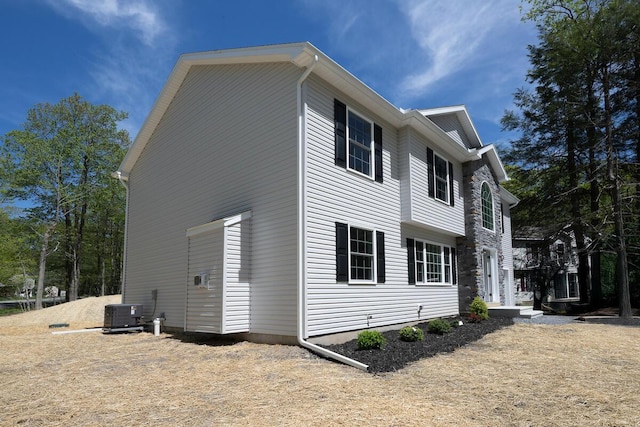 9133 Belvedere Rd # 5020, Tobyhanna, PA 18466 - view of home's exterior with central AC unit