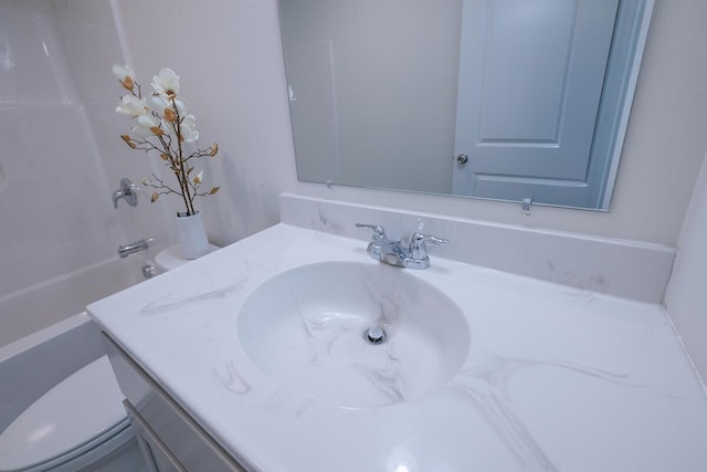 9133 Belvedere Rd # 5020, Tobyhanna, PA 18466 - bathroom featuring vanity, toilet, and tub / shower combination