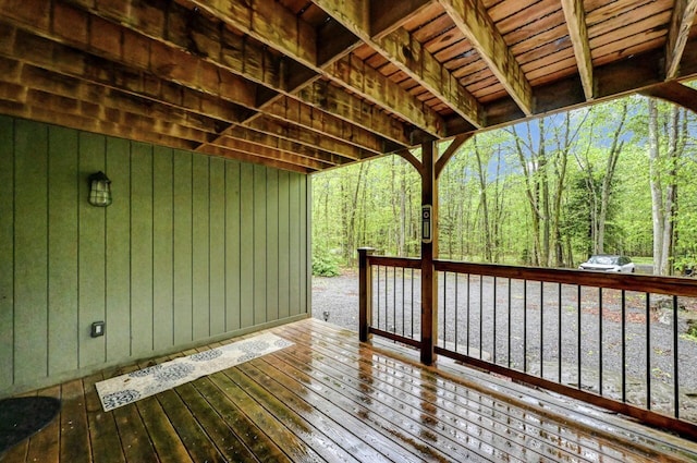 3207 Green Meadow Cir, Pocono Pines, PA 18350 - deck featuring a view of trees