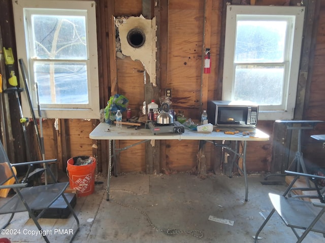 kitchen featuring stainless steel microwave