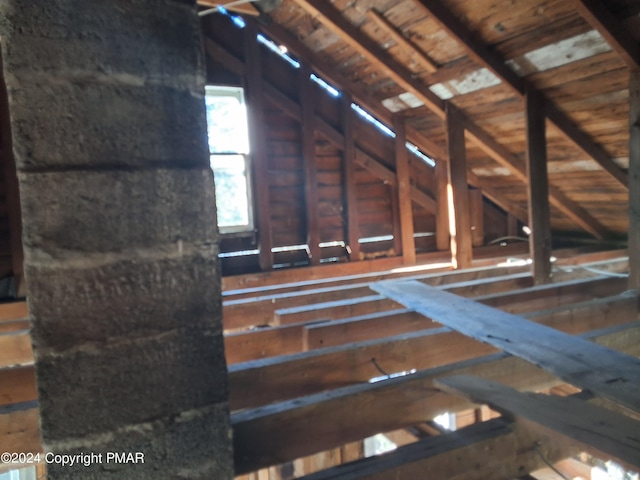 view of attic