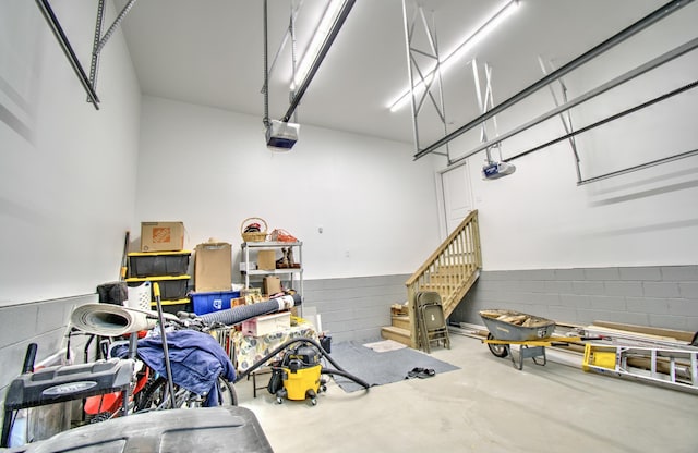 109 Forest Lake Dr, Jim Thorpe, PA 18229 - garage with a garage door opener and concrete block wall