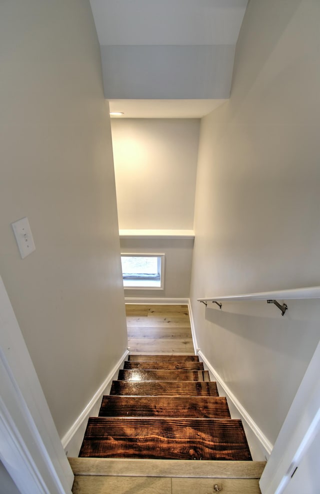 109 Forest Lake Dr, Jim Thorpe, PA 18229 - staircase featuring baseboards and wood finished floors