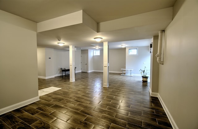 109 Forest Lake Dr, Jim Thorpe, PA 18229 - basement with dark wood finished floors