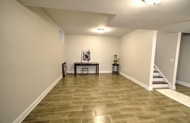 109 Forest Lake Dr, Jim Thorpe, PA 18229 - finished basement with wood finished floors and stairs