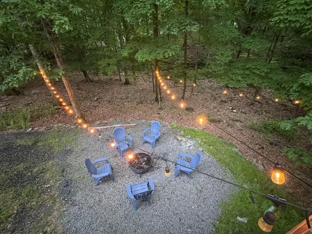 3114 Fairfax Ter, East Stroudsburg, PA 18301 - view of yard with a fire pit