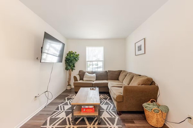 3114 Fairfax Ter, East Stroudsburg, PA 18301 - living room featuring wood finished floors and baseboards