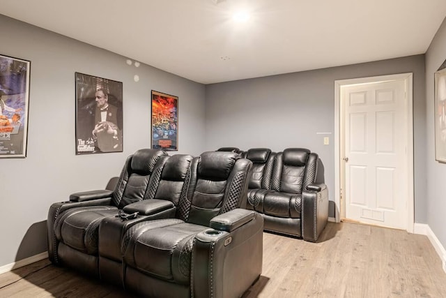 3114 Fairfax Ter, East Stroudsburg, PA 18301 - home theater room with light wood-type flooring, baseboards, and visible vents