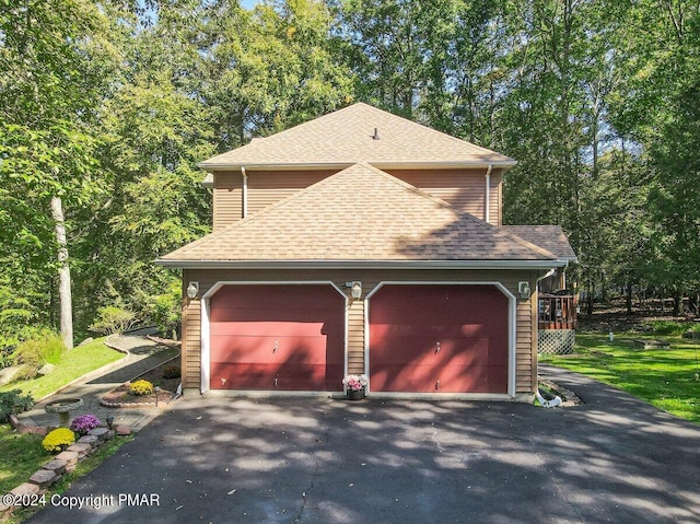 garage with driveway