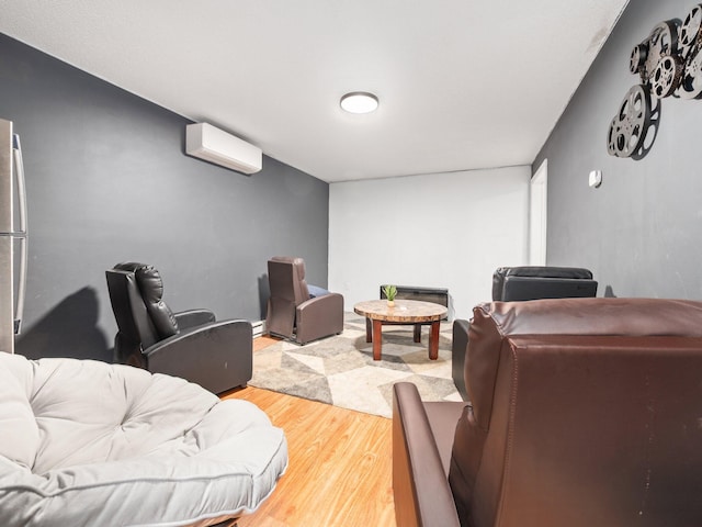 1533 Black Birch Way, Tobyhanna, PA 18466 - home theater room featuring a wall unit AC and wood finished floors