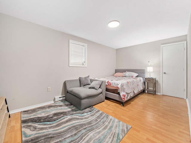 1533 Black Birch Way, Tobyhanna, PA 18466 - bedroom featuring wood finished floors and a baseboard heating unit