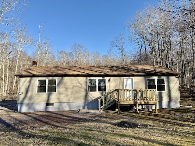 view of front of house featuring a deck