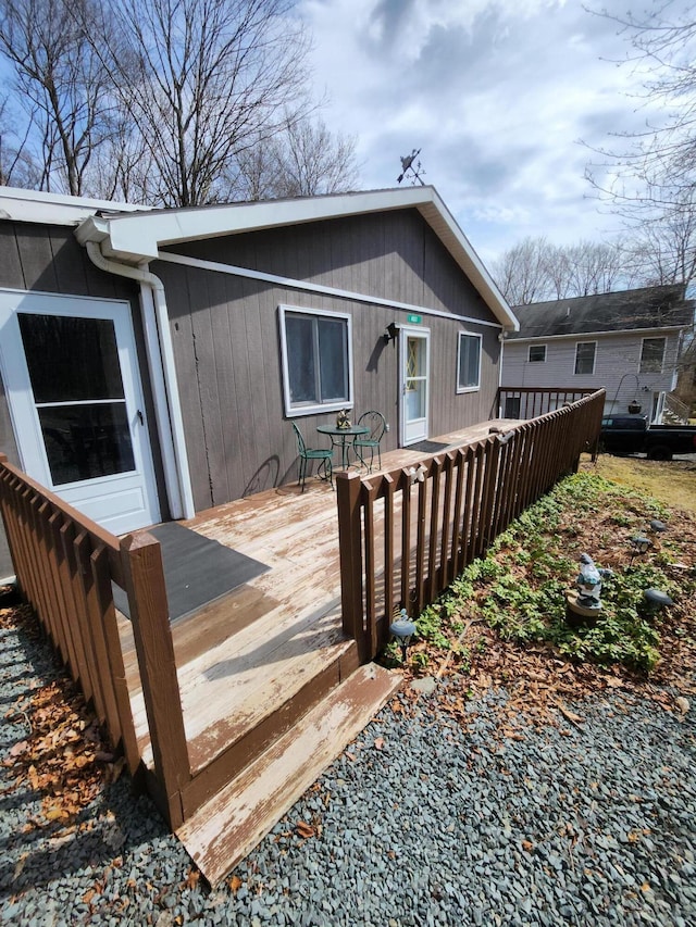 457 Maxatawny Dr, Pocono Lake, PA 18347 - rear view of property featuring a wooden deck