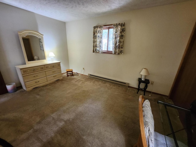 457 Maxatawny Dr, Pocono Lake, PA 18347 - unfurnished bedroom featuring a baseboard heating unit, carpet floors, and a textured ceiling