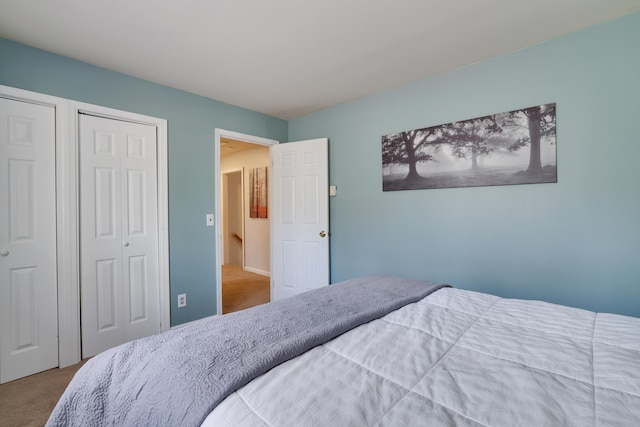 bedroom with carpet floors