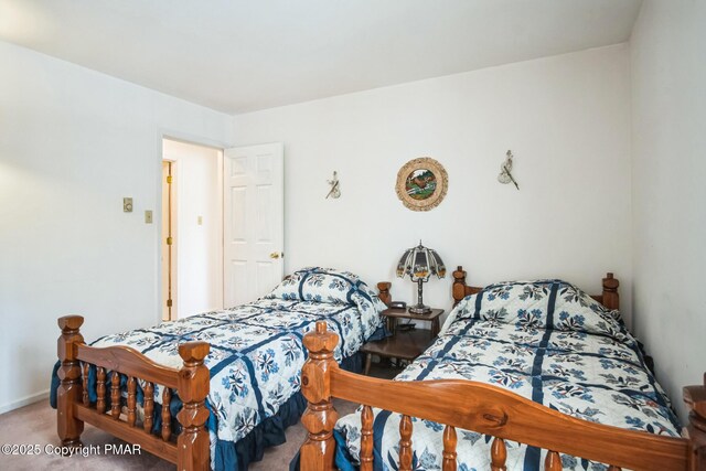 bedroom featuring carpet flooring