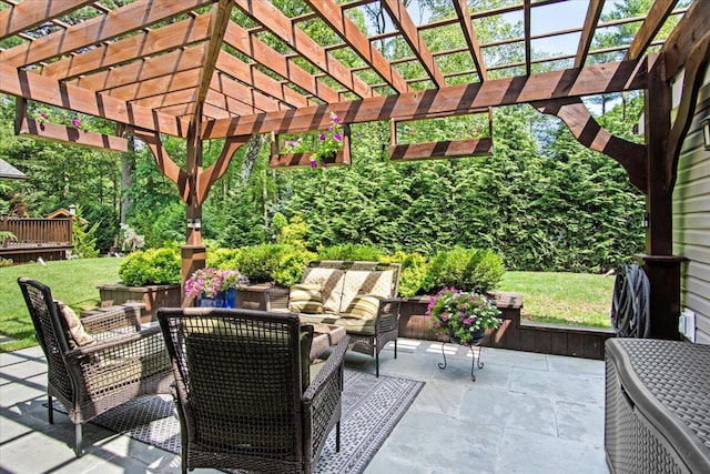 262 Marilou Ln, Bartonsville, PA 18321 - view of patio with a pergola and an outdoor hangout area