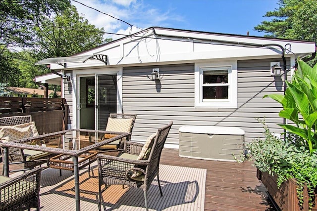 262 Marilou Ln, Bartonsville, PA 18321 - wooden deck featuring outdoor dining space