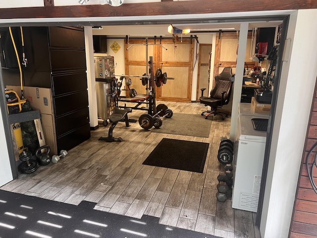262 Marilou Ln, Bartonsville, PA 18321 - workout area with wood finished floors