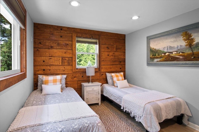 262 Marilou Ln, Bartonsville, PA 18321 - bedroom with wooden walls and recessed lighting
