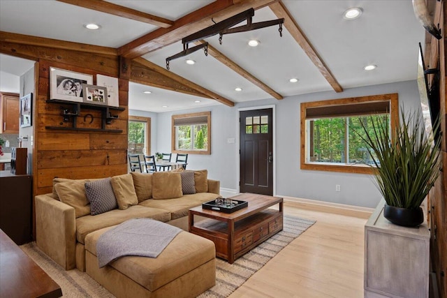 262 Marilou Ln, Bartonsville, PA 18321 - living area featuring recessed lighting and light wood-style flooring