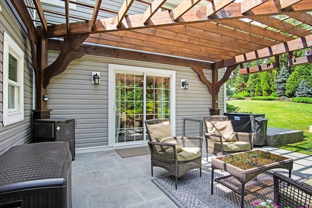 262 Marilou Ln, Bartonsville, PA 18321 - view of patio / terrace featuring a pergola and outdoor lounge area