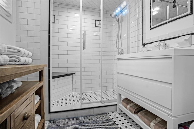 262 Marilou Ln, Bartonsville, PA 18321 - bathroom featuring a shower stall and vanity