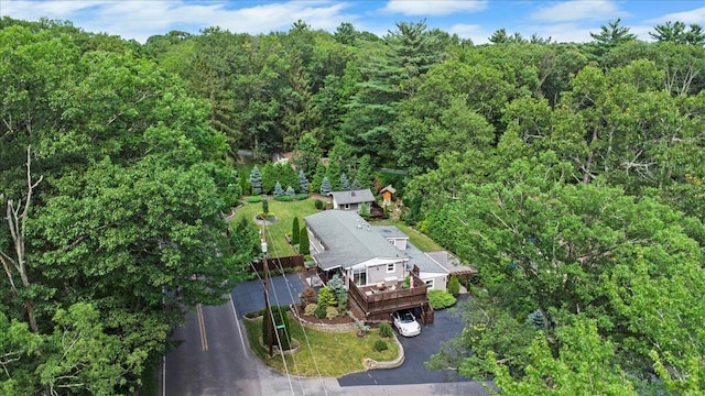 262 Marilou Ln, Bartonsville, PA 18321 - view from above of property with a heavily wooded area