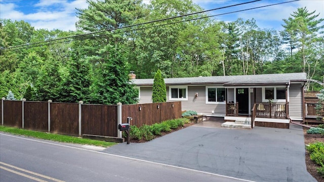 262 Marilou Ln, Bartonsville, PA 18321 - view of front of property with covered porch and a chimney