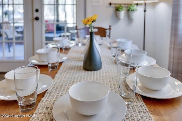 view of dining room