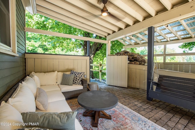 view of patio / terrace with an outdoor hangout area