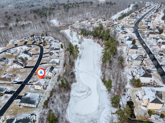 bird's eye view with a residential view